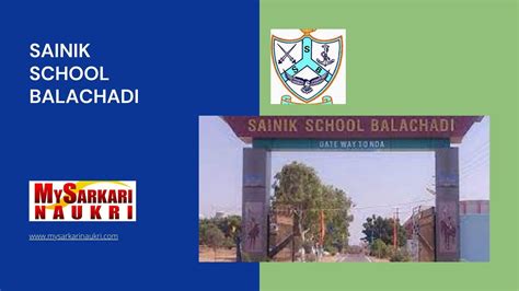 Sainik School Balachadi Recruitment - MySarkariNaukri En