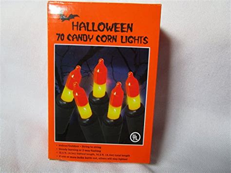 70 Count Halloween Electric Candy Corn Light Set 14.5 Feet Long Arts Entertainment Party ...