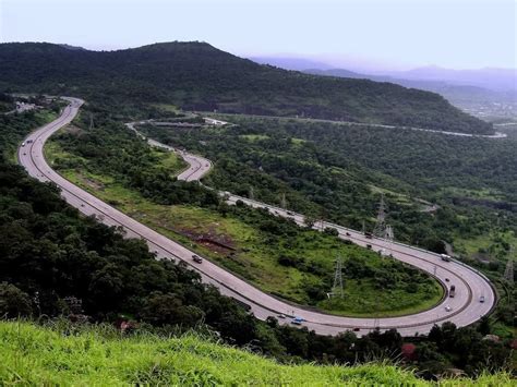 Beautiful Shot of Mumbai Pune Expressway, Ghat section : india