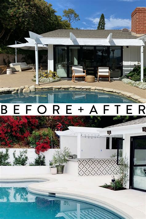 Before & After Landscape: White Pavement & Tiles | Swimming pool ...