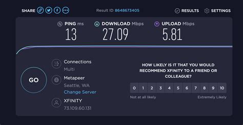 Xfinity Internet Speed Test
