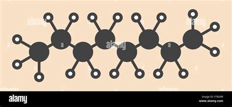 Octane hydrocarbon molecule. Component of petrol (gasoline). Stylized ...