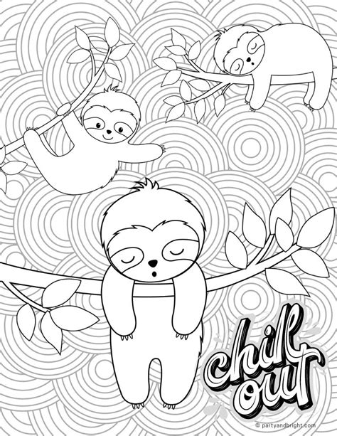 13 cute sloth coloring pages printable activities – Artofit