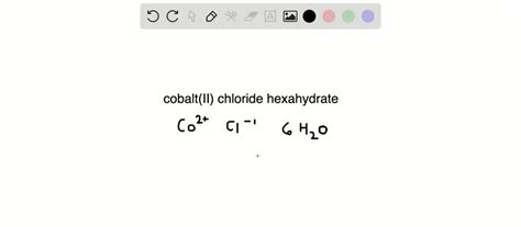 SOLVED:draw the stucture of cobalt chloride hexahydrate cobalt chloride pentammino