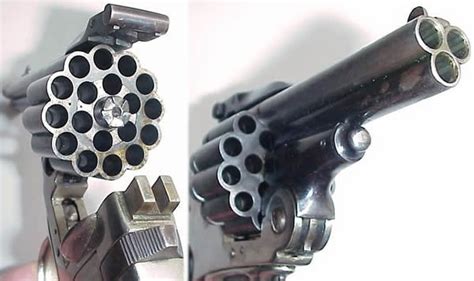 I see your triple barrel shotgun and raise you a triple barrel revolver ...