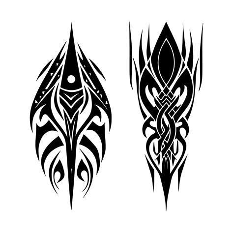 tribal tattoo design black and white hand drawn illustration 21766506 Vector Art at Vecteezy