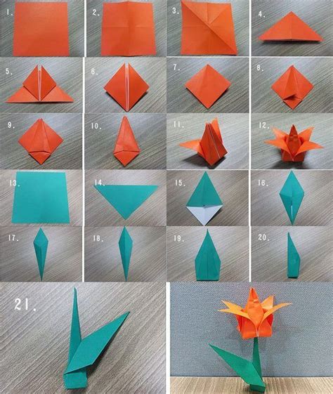 DIY : Origami Flowers Step by Step Tutorials - K4 Craft