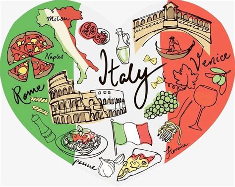 Italy Vector Hd Images, Italy, Italy Clipart, Pizza, Heart Shaped PNG ...