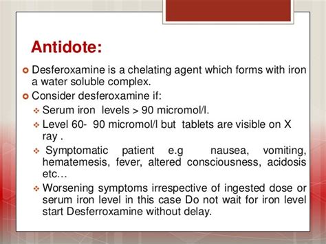 Acute iron toxicity