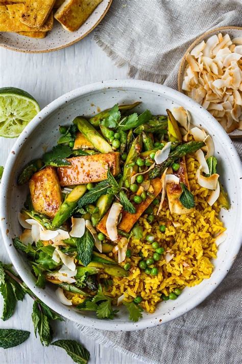 Coconut Rice Bowl with Spring Veggies & Mint – HouseholdCooking.com