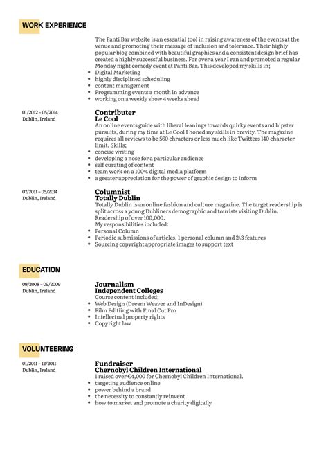 Producer & Presenter Resume Example | Kickresume