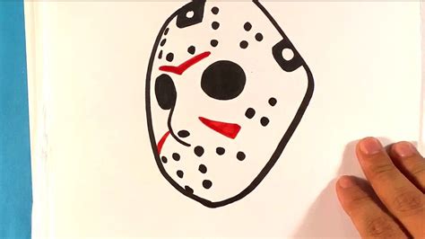 How to Draw Jason Voorhees Mask - Easy Pictures to Draw | Easy pictures to draw, Jason drawing ...