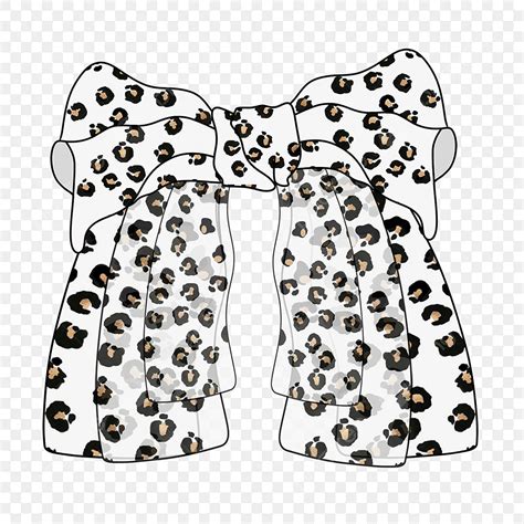 Leopard Print PNG Picture, Cute Cartoon Bow Creative Painting Leopard Print, Cartoon, Image ...