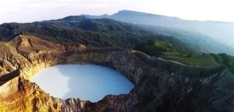 The Beauty Landscape of Indonesia: Kelimutu, Three Lakes with Three Different Colors on a ...