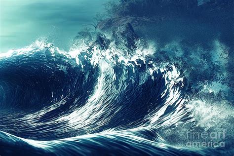 Big Wave Tube Digital Art by Benny Marty - Fine Art America