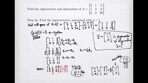 Example of 3x3 Eigenvalues and Eigenvectors - YouTube