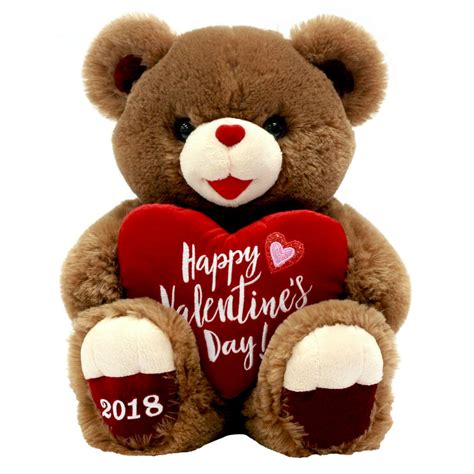 Valentine's day stuffed 15 in. sweetheart brown teddy gift - Walmart ...