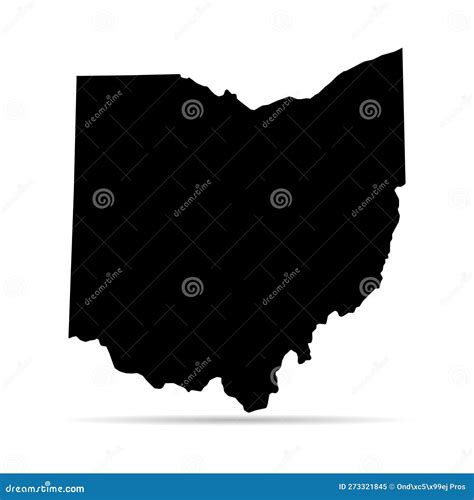 Ohio Map Shape, United States of America. Flat Concept Icon Symbol ...