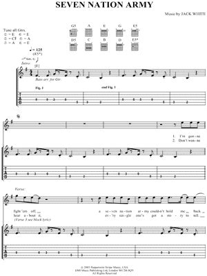 Seven Nation Army Guitar Chords