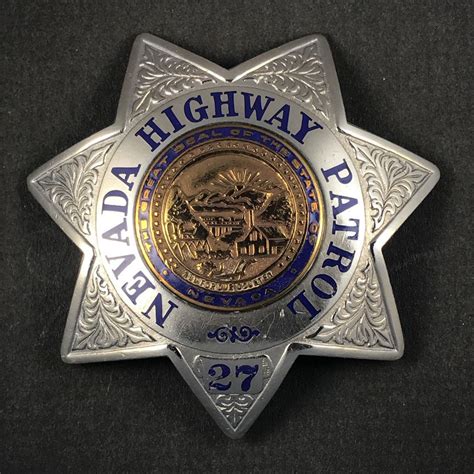 Nevada Highway Patrol: 2nd Issue - circa 1949 | Police badge, State ...