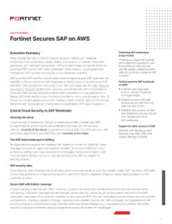 Fortinet Cloud Security Amazon Web Services (AWS)