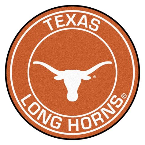 FanMats® 18643 - NCAA University of Texas (Austin) Round Nylon Area Rug with "Longhorn" Logo