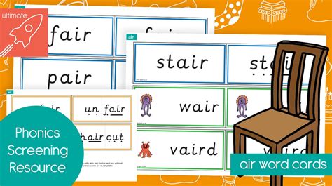 Teacher's Pet » Word Cards to Match the Sound air