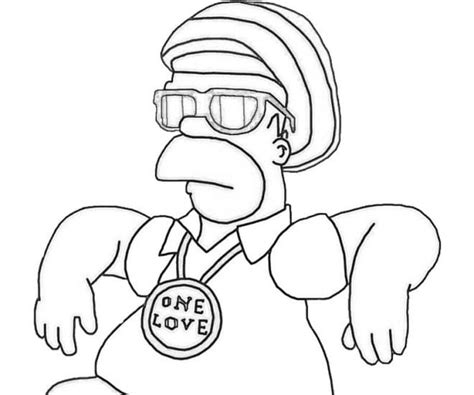 Coloriage Homer Simpson est Drôle - télécharger et imprimer gratuit sur ColoriageEnfant.Com