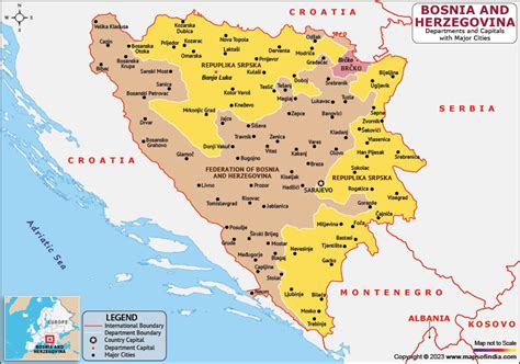 Bosnia and Herzegovina Map | HD Map of the Bosnia and Herzegovina