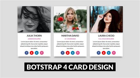 Bootstrap Cards Design | Bootstrap 4 Tutorial for Beginners