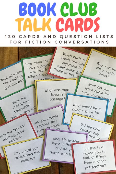 Book Club Discussion Cards - 120 Question Cards now Digital and ...