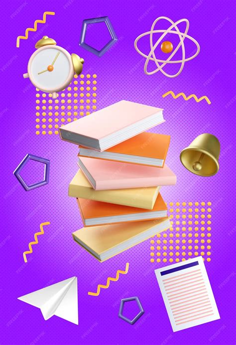 Premium Photo | 3d education concept poster for university and school