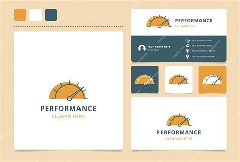 Premium Vector | Performance logo design with editable slogan business ...