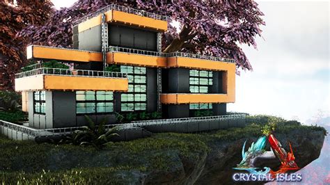 ARK: Crystal Isles - Modern House (Speed Build) - YouTube