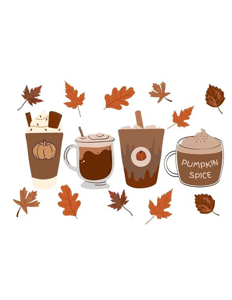 Fall Coffee Png DIGITAL Art Digital Art INSTANT Digital - Etsy