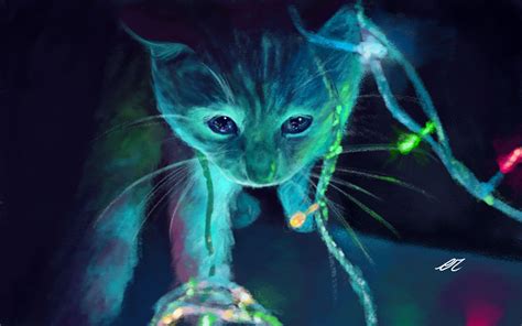 Neon Cat Wallpapers - Top Free Neon Cat Backgrounds - WallpaperAccess