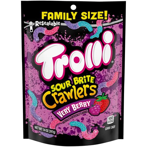 Trolli Sour Brite Crawlers, Very Berry Gummy Worms, 14 oz - Walmart.com