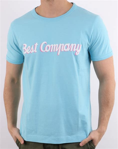 Best Company Logo T Shirt in Sky Blue | 80s Casual Classics