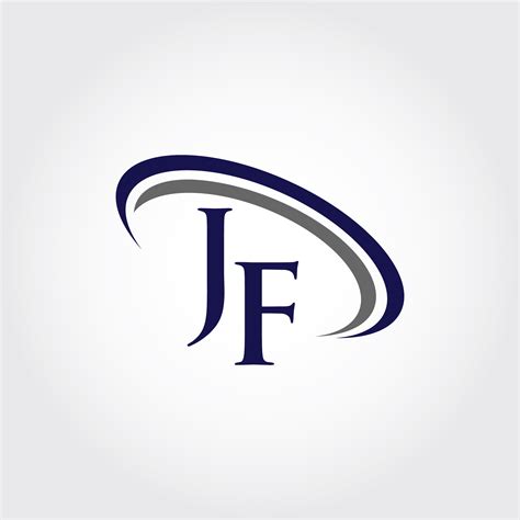 Monogram JF Logo Design By Vectorseller | TheHungryJPEG