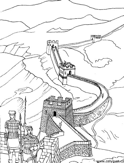 Great wall of china - China & Asia Coloring Pages for adults