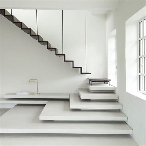 Minimalism Straight Floating Staircase with Wood Tread Floating Stairs/Floating Stair Treads ...