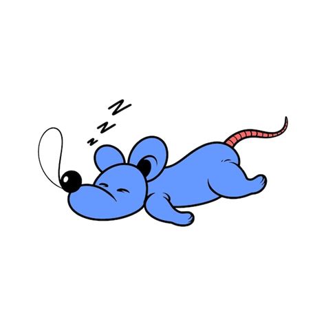 Premium Vector | Cute sleeping mouse