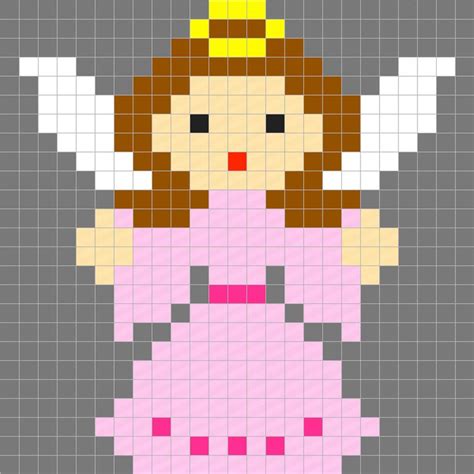 angel pixel art : +31 Idées et designs pour vous inspirer en images en 2021 | Crochet graphique ...