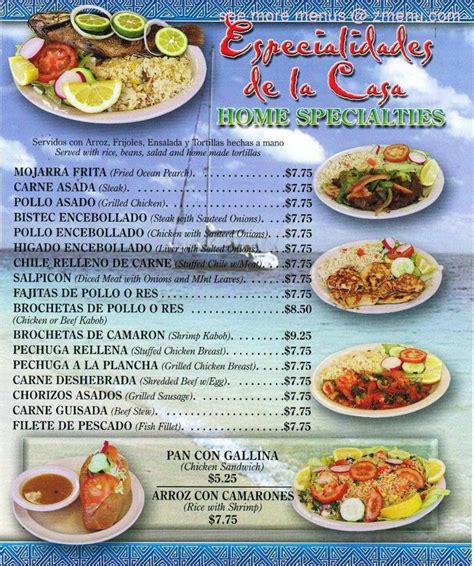 Online Menu of La Costa Del Sol Restaurant, Maywood, California, 90270 - Zmenu