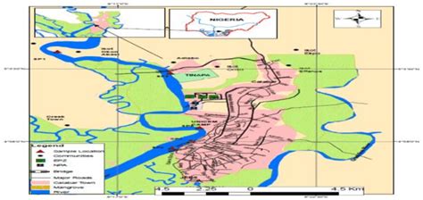 Map of study area showing Calabar River and sampling stations ...