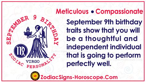 September 9 Zodiac (Virgo) Horoscope Birthday Personality and Lucky ...