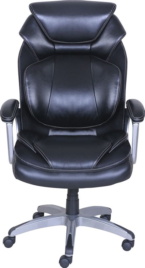 Best Buy: Wellness by Design AIR Bonded Leather Chair Black 48092