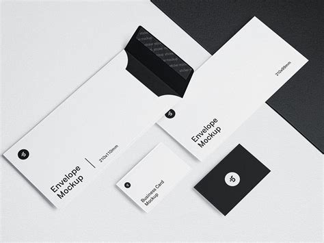 Envelope and Business Card Mockups