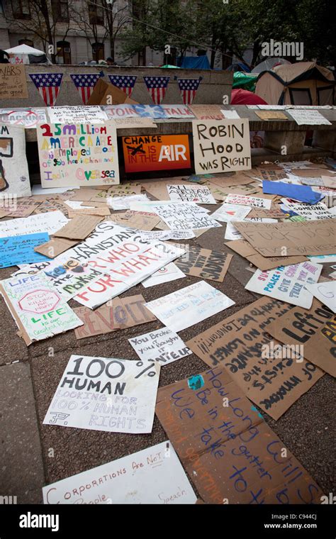 Occupy Wall Street Signs Stock Photo - Alamy