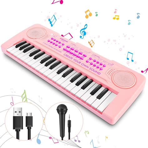 Amazon.com: Kids Piano Keyboard, Musical Learning Educational Toy for Beginners 37 Keys Portable ...